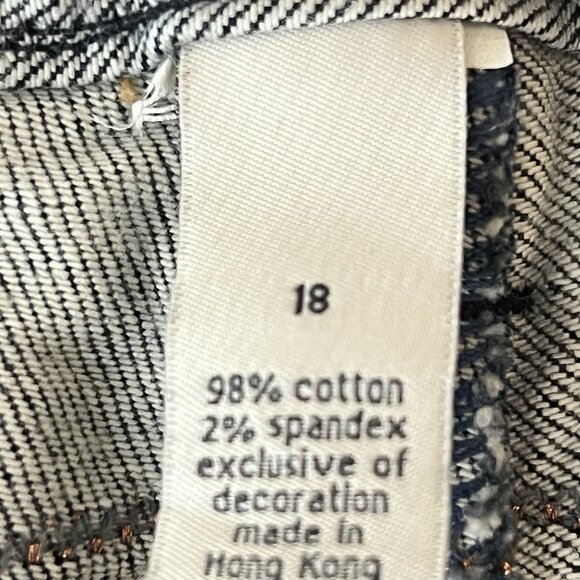 Venezia Women's Stretch Straight Mid Rise Navy Denim Cropped Jeans Plus Size18 - Picture 8 of 12